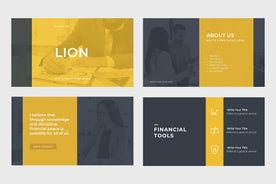 Lion Finance PowerPoint Template-PowerPoint Template, Keynote Template, Google Slides Template PPT Infographics -Slidequest