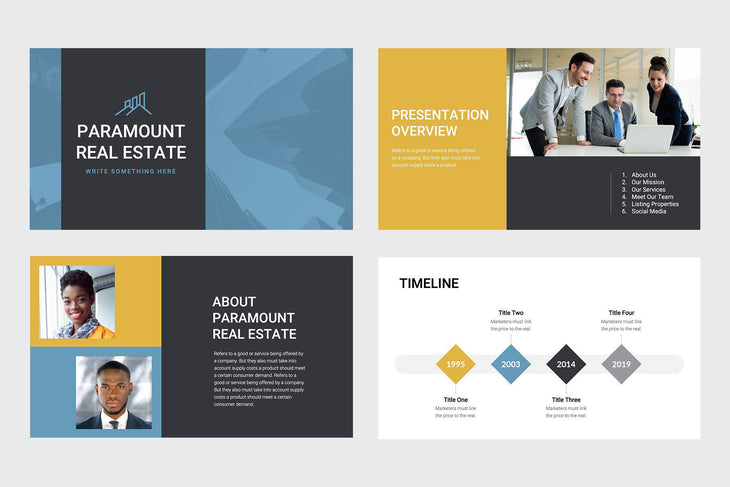 Paramount Real Estate PowerPoint Template-PowerPoint Template, Keynote Template, Google Slides Template PPT Infographics -Slidequest