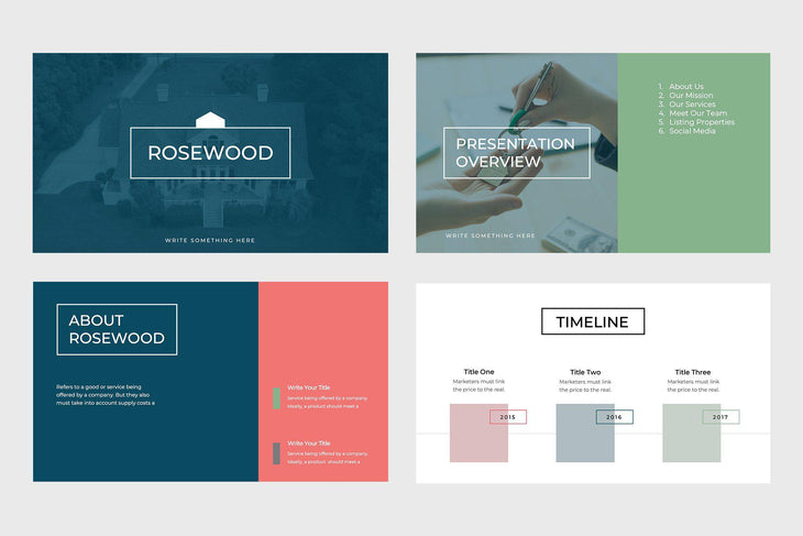 Rosewood Real Estate Google Slides-PowerPoint Template, Keynote Template, Google Slides Template PPT Infographics -Slidequest