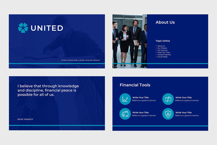 United Finance Google Slides-PowerPoint Template, Keynote Template, Google Slides Template PPT Infographics -Slidequest