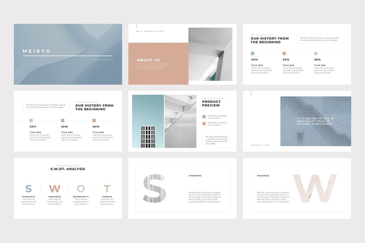 Meiryo Minimalist PowerPoint Template - TheSlideQuest