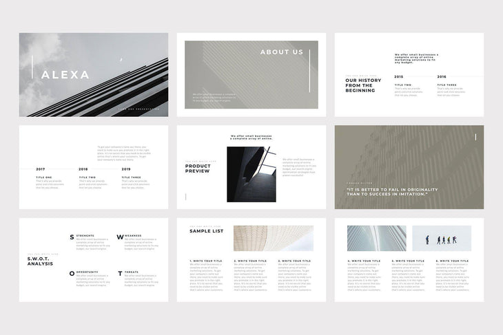 Alexa Minimal PowerPoint Template - TheSlideQuest