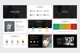 Highland Marketing Pitch Deck Keynote Template - TheSlideQuest
