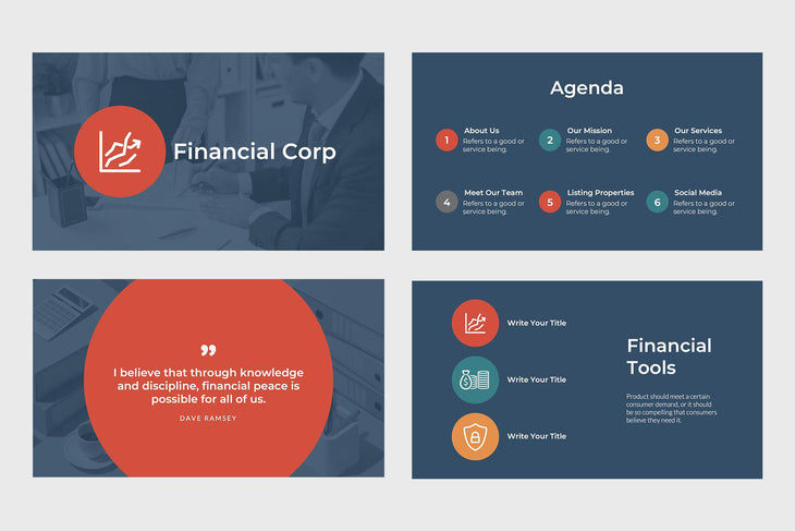 Financial Corp Finance PowerPoint Template-PowerPoint Template, Keynote Template, Google Slides Template PPT Infographics -Slidequest