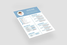 Santorini Resume Template-PowerPoint Template, Keynote Template, Google Slides Template PPT Infographics -Slidequest