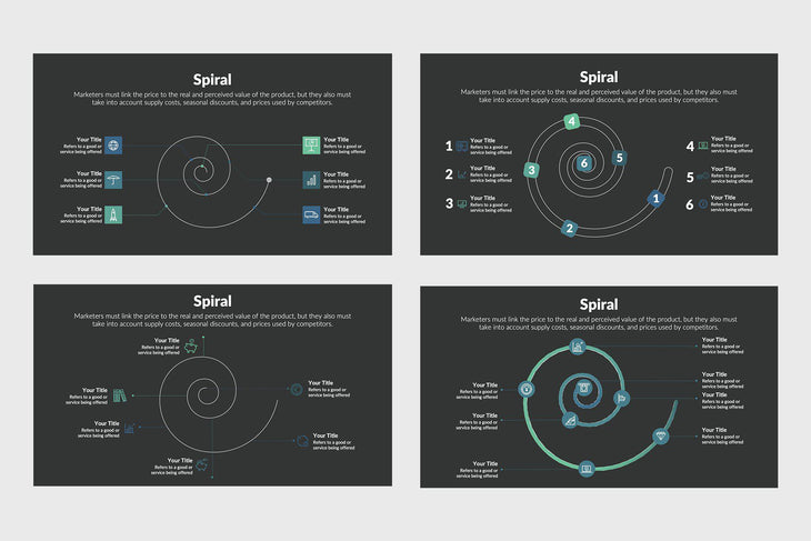 Spiral Diagrams Template-PowerPoint Template, Keynote Template, Google Slides Template PPT Infographics -Slidequest