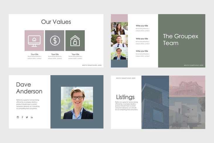 Groupex Real Estate Google Slides-PowerPoint Template, Keynote Template, Google Slides Template PPT Infographics -Slidequest