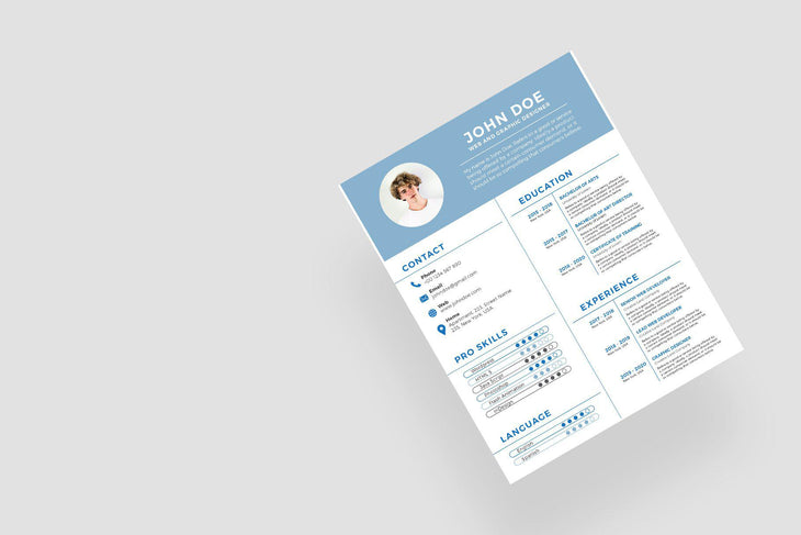 Santorini Resume Template-PowerPoint Template, Keynote Template, Google Slides Template PPT Infographics -Slidequest