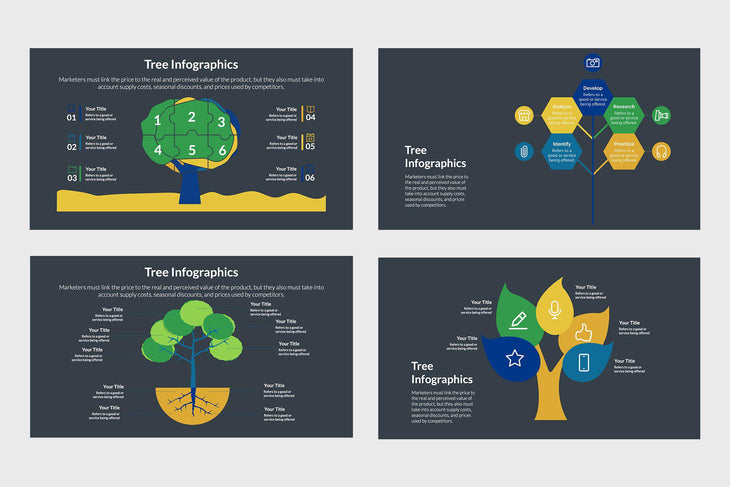 Tree Vector Infographics for Presentations-PowerPoint Template, Keynote Template, Google Slides Template PPT Infographics -Slidequest