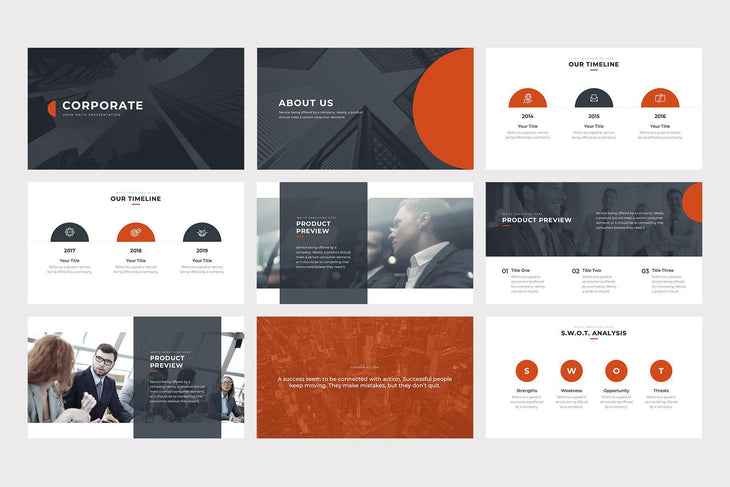 Corporate Pitch Deck PowerPoint Template - TheSlideQuest