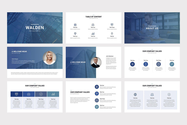 Walden PowerPoint Template - TheSlideQuest