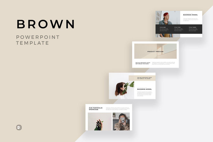 Brown Minimal PowerPoint Template - TheSlideQuest