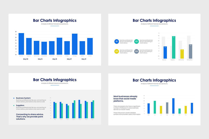 Bar Charts Infographics-PowerPoint Template, Keynote Template, Google Slides Template PPT Infographics -Slidequest