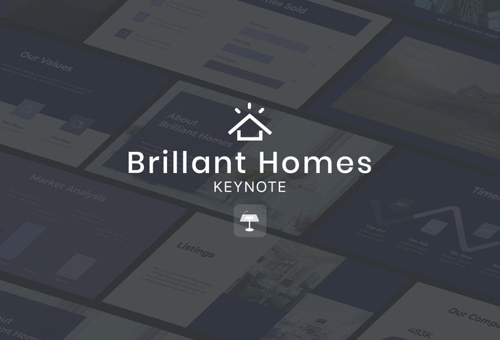 Brilliant Homes Real Estate Keynote Template-PowerPoint Template, Keynote Template, Google Slides Template PPT Infographics -Slidequest