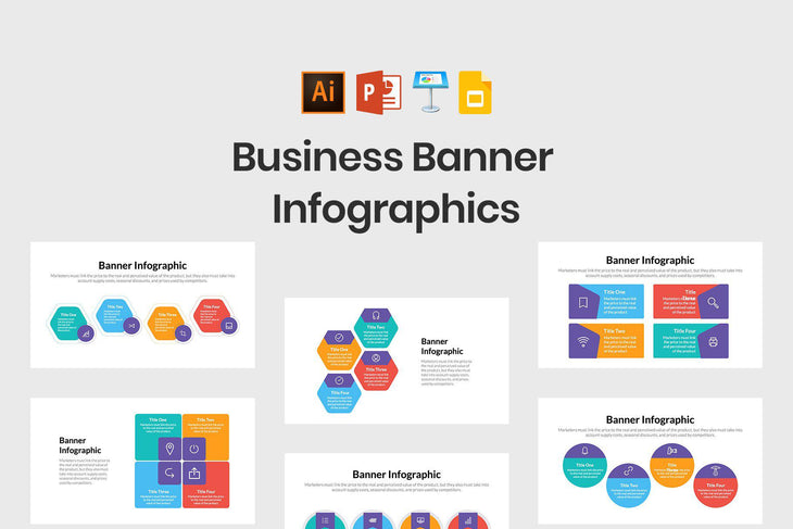 Business Banner Infographics-PowerPoint Template, Keynote Template, Google Slides Template PPT Infographics -Slidequest