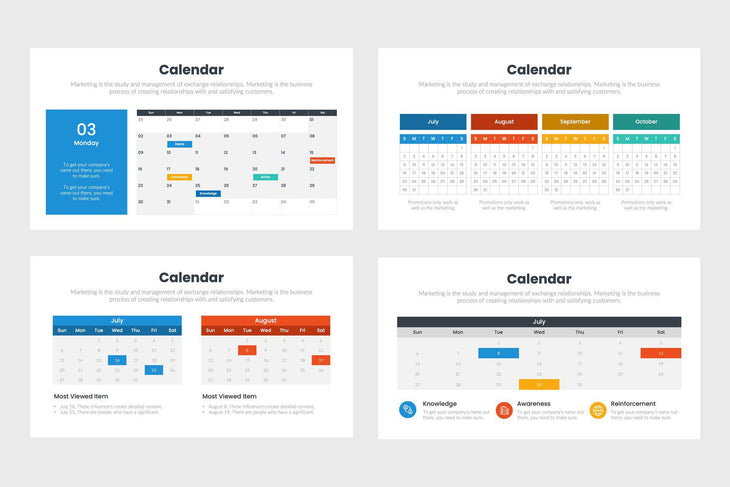 Calendar Infographics Template PowerPoint Keynote Google Slides PPT KEY GS