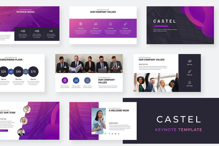 Castel Keynote Template - TheSlideQuest