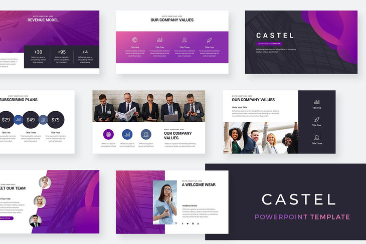 Castel PowerPoint Template - TheSlideQuest