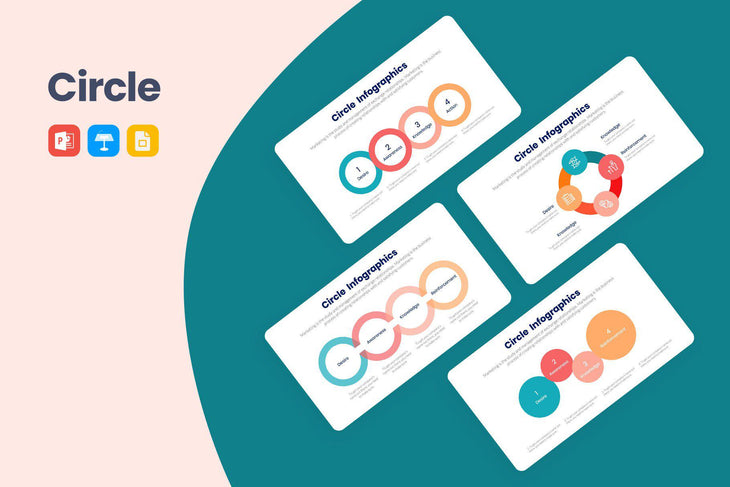 Circle Infographics-PowerPoint Template, Keynote Template, Google Slides Template PPT Infographics -Slidequest