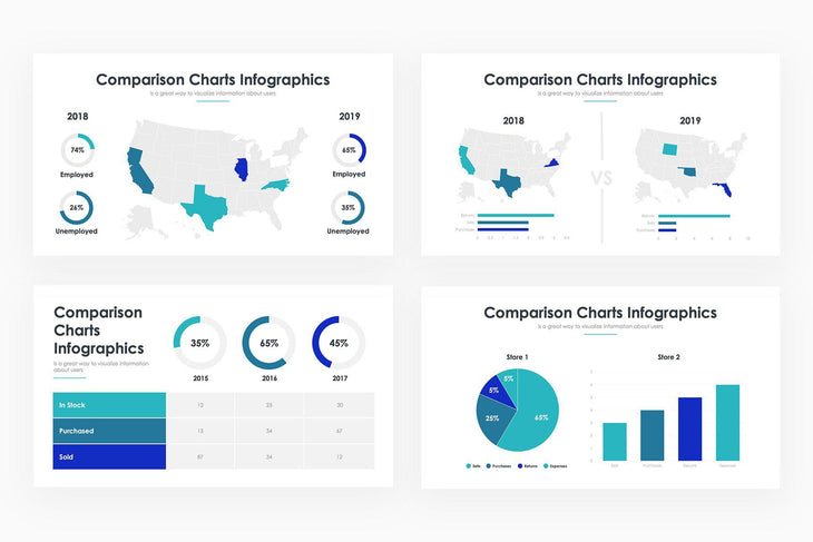 Comparison Charts 2 PowerPoint Template-PowerPoint Template, Keynote Template, Google Slides Template PPT Infographics -Slidequest