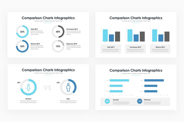 Comparison Charts 3 PowerPoint Template-PowerPoint Template, Keynote Template, Google Slides Template PPT Infographics -Slidequest