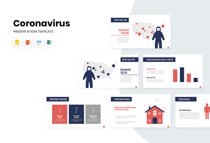 United States Coronavirus Presentation Template-PowerPoint Template, Keynote Template, Google Slides Template PPT Infographics -Slidequest