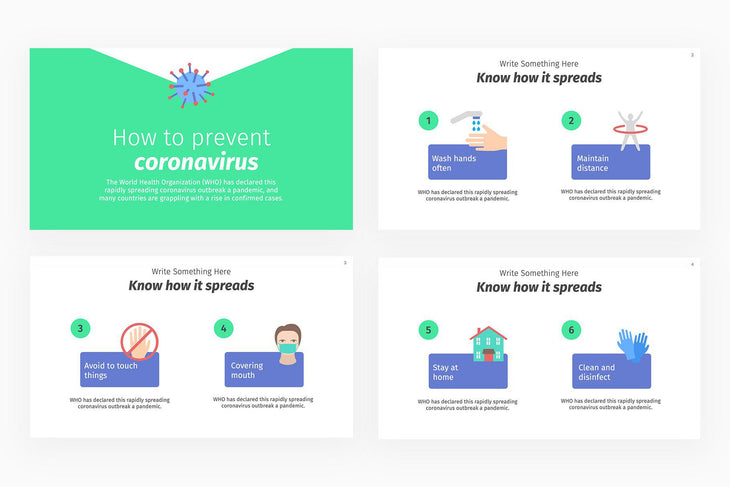 How to Prevent Coronavirus Presentation Template-PowerPoint Template, Keynote Template, Google Slides Template PPT Infographics -Slidequest