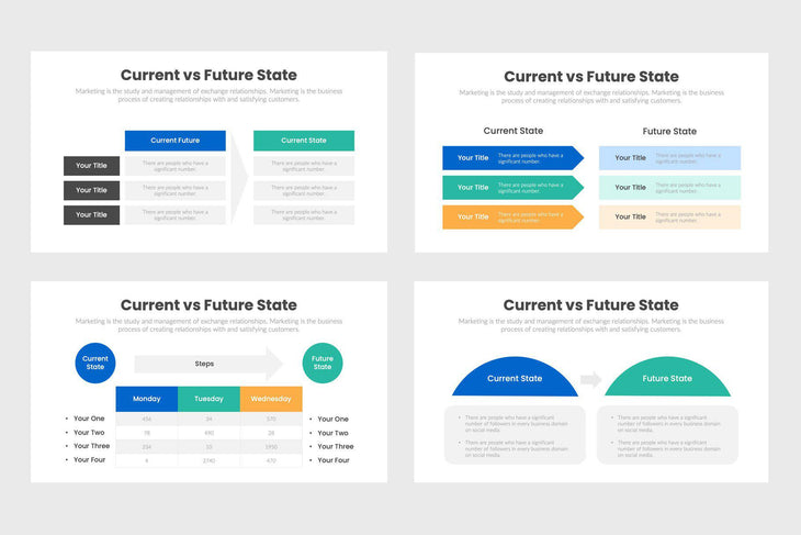 Current VS Future State Infographics Template PowerPoint Keynote Google Slides PPT KEY GS