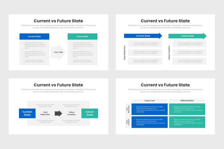 Current VS Future State Infographics Template PowerPoint Keynote Google Slides PPT KEY GS