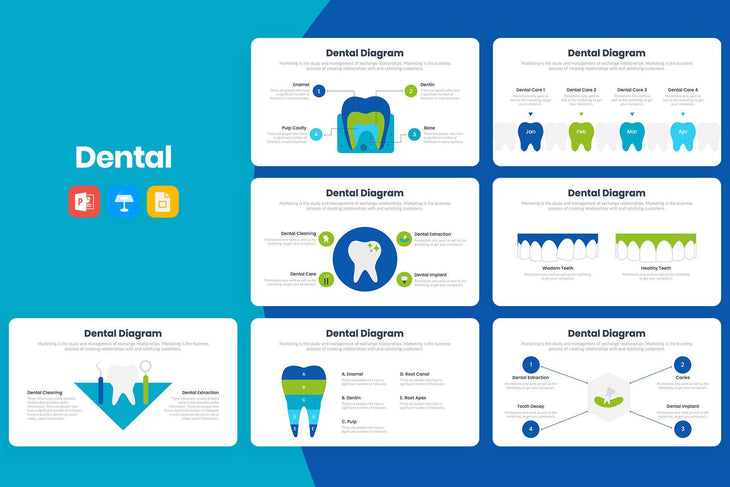 Dental Infographics Template-PowerPoint Template, Keynote Template, Google Slides Template PPT Infographics -Slidequest