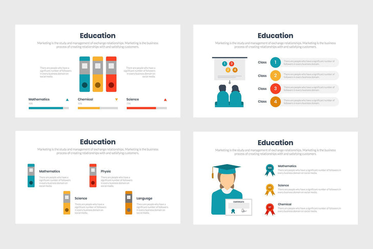 Education Diagrams Infographics Template PowerPoint Keynote Google Slides PPT KEY GS