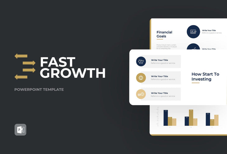 Fast Growth Finance PowerPoint Template-PowerPoint Template, Keynote Template, Google Slides Template PPT Infographics -Slidequest