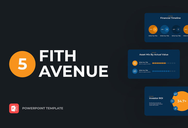 Fifth Avenue Finance PowerPoint Template-PowerPoint Template, Keynote Template, Google Slides Template PPT Infographics -Slidequest