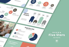 Five Stars Real Estate Keynote Template-PowerPoint Template, Keynote Template, Google Slides Template PPT Infographics -Slidequest