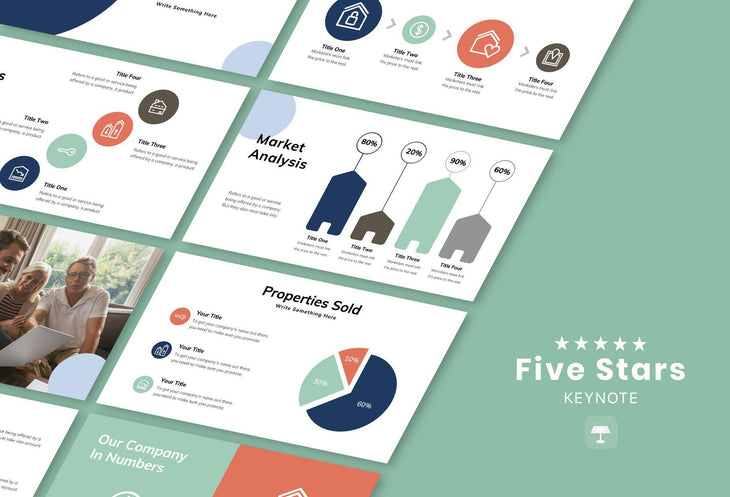 Five Stars Real Estate Keynote Template-PowerPoint Template, Keynote Template, Google Slides Template PPT Infographics -Slidequest