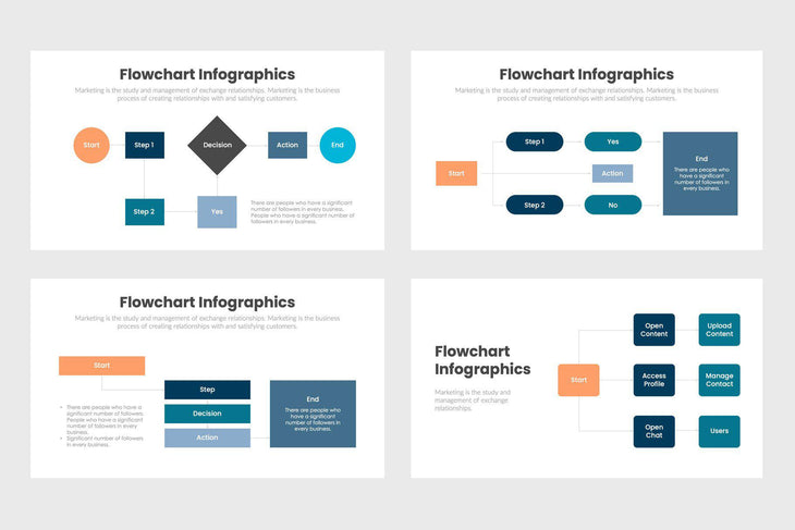 Flowchart Infographics Template PowerPoint Keynote Google Slides PPT KEY GS