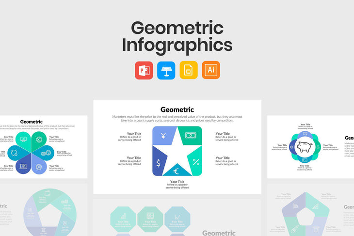 Geometric Infographics for Presentations-PowerPoint Template, Keynote Template, Google Slides Template PPT Infographics -Slidequest