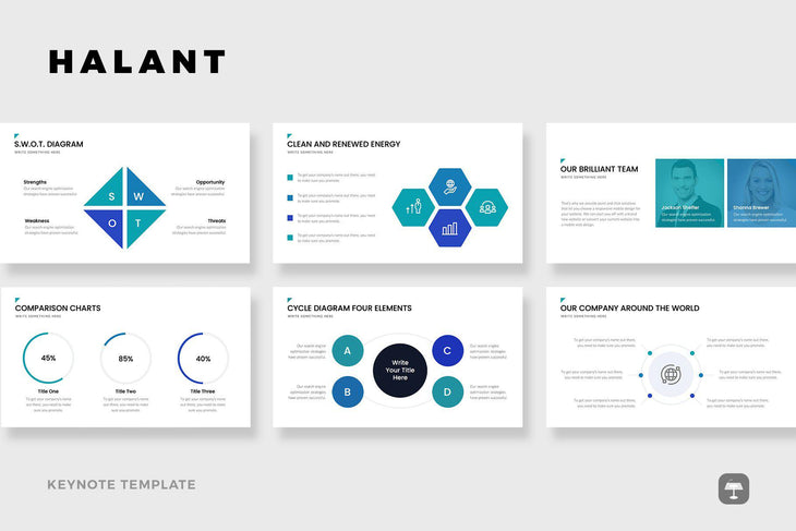 Halant Keynote Template-PowerPoint Template, Keynote Template, Google Slides Template PPT Infographics -Slidequest