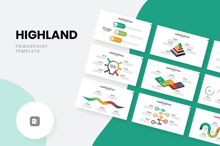 Highland Marketing Pitch Deck PowerPoint Template-PowerPoint Template, Keynote Template, Google Slides Template PPT Infographics -Slidequest