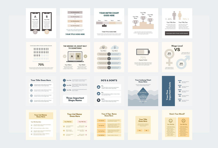 InstaCoach Instagram Templates (Posts + Stories)-PowerPoint Template, Keynote Template, Google Slides Template PPT Infographics -Slidequest