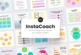 InstaCoach Instagram Templates (Posts + Stories)-PowerPoint Template, Keynote Template, Google Slides Template PPT Infographics -Slidequest