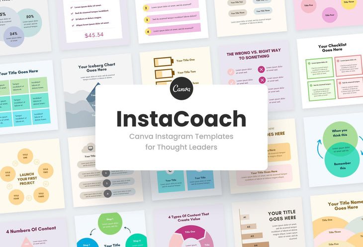 InstaCoach Instagram Templates (Posts + Stories)-PowerPoint Template, Keynote Template, Google Slides Template PPT Infographics -Slidequest