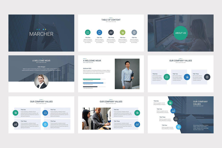 Marcher PowerPoint Template - TheSlideQuest