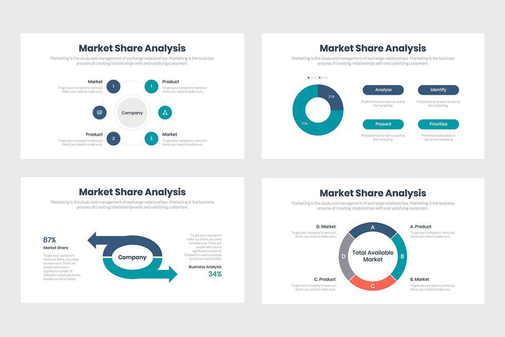 Market Share Analysis-PowerPoint Template, Keynote Template, Google Slides Template PPT Infographics -Slidequest