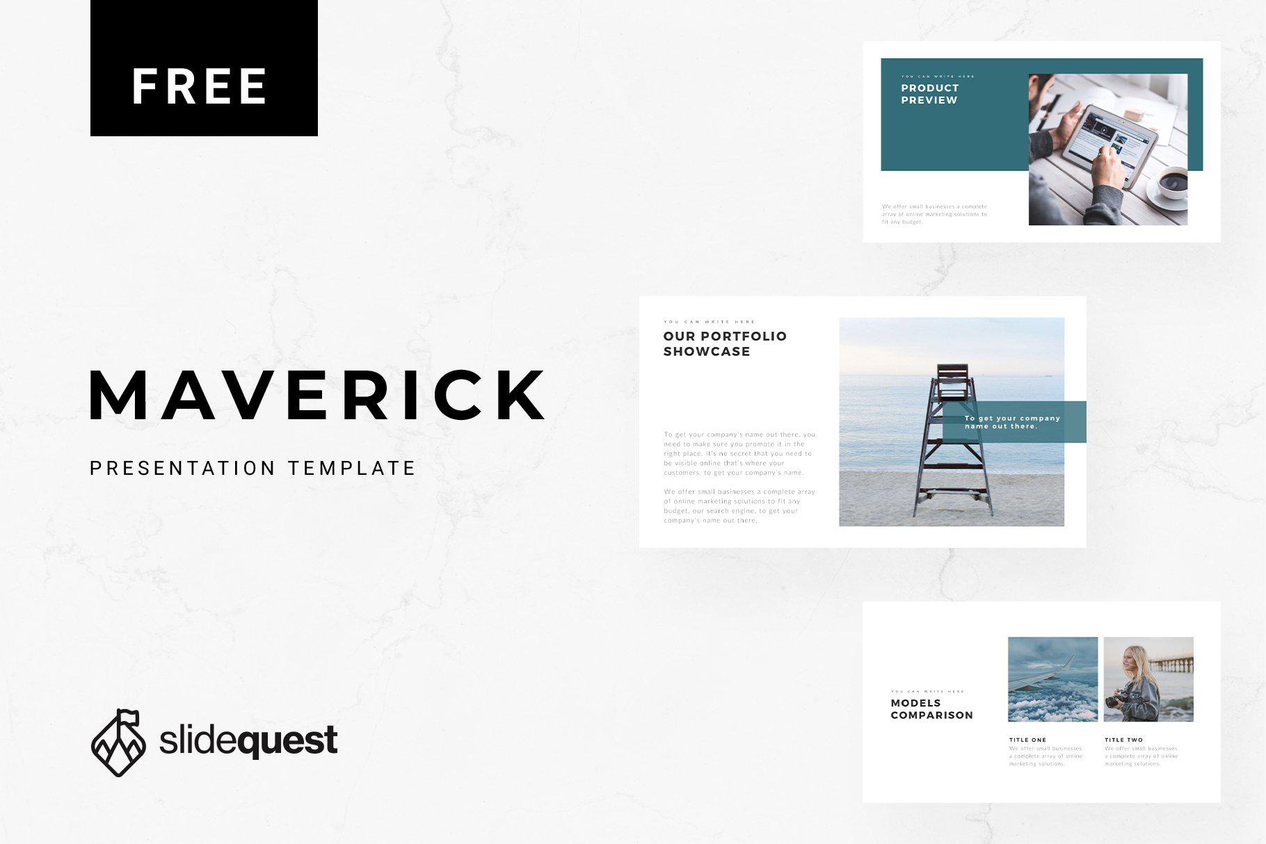Maverick Free Minimal Presentation Template – Slidequest maverick-free-minimal-presentation-template-slidequest