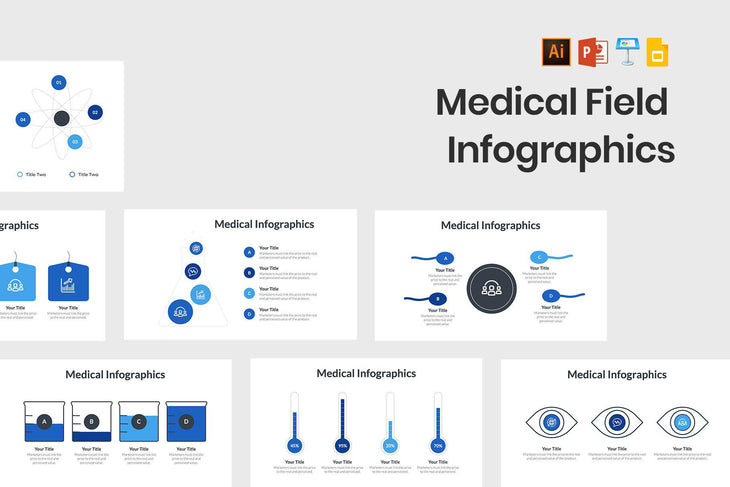 Medical Field Infographics-PowerPoint Template, Keynote Template, Google Slides Template PPT Infographics -Slidequest