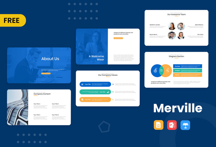 Merville Free Presentation Template-PowerPoint Template, Keynote Template, Google Slides Template PPT Infographics -Slidequest