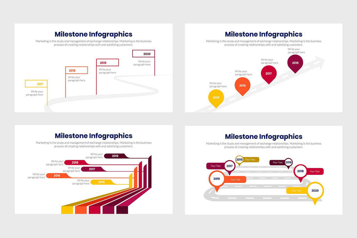 Milestone Infographics-PowerPoint Template, Keynote Template, Google Slides Template PPT Infographics -Slidequest