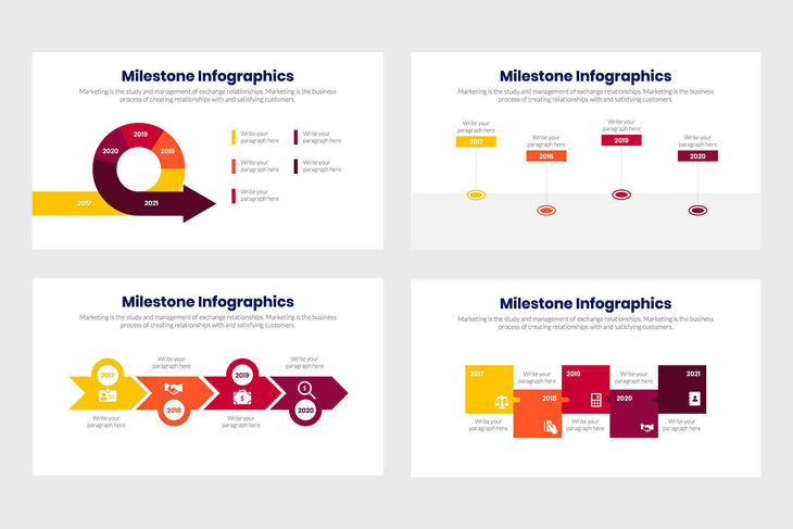 Milestone Infographics-PowerPoint Template, Keynote Template, Google Slides Template PPT Infographics -Slidequest