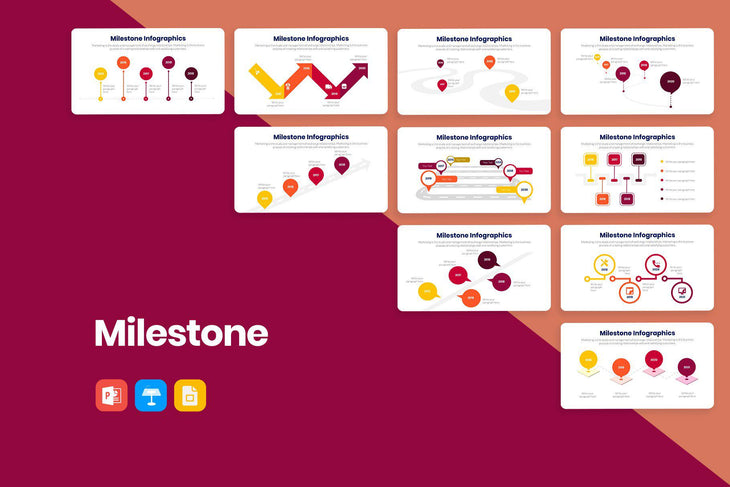 Milestone Infographics-PowerPoint Template, Keynote Template, Google Slides Template PPT Infographics -Slidequest